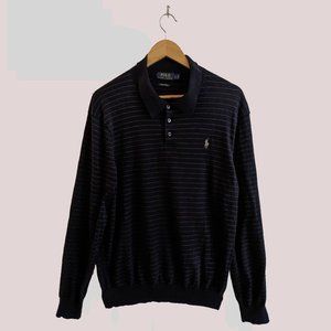 Ralph Lauren Cotton Polo-Collar Sweater